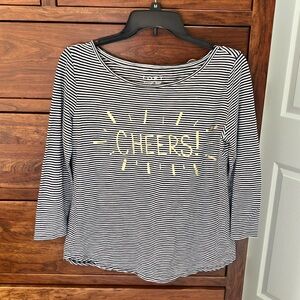 Loft Vintage Soft Cheers New Years Tee Size M
